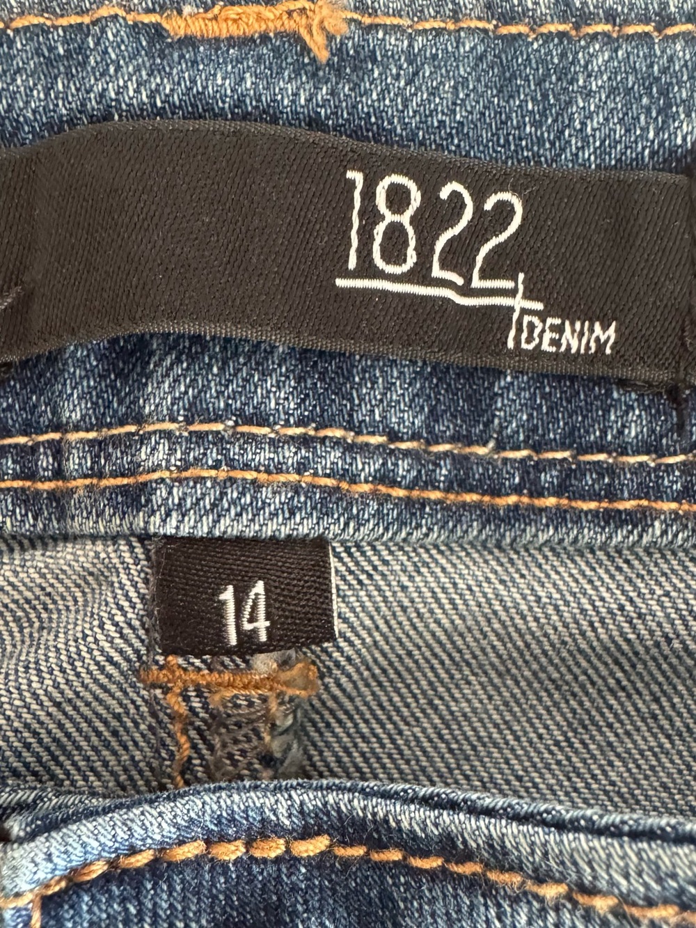1822 Adrianna Mid-Rise Skinny Crop Jeans Size 14 Retro Mom Denim Medium Wash - Picture 9 of 14